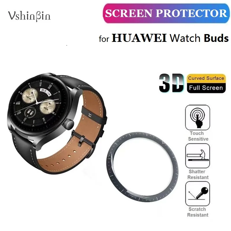 

10PCS 3D Soft Smart Watch Screen Protector for HUAWEI Watch Buds Full Cover HD Clear Scratch-Proof Protective Film