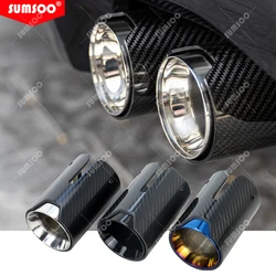 SUMSOO1pcs For BMW E90 E92 325i  Jetta MK6 Jetta MK6 Bora Golf 6 Variant Golf 7 Car Exhaust tip Muffler Tip black silver blue