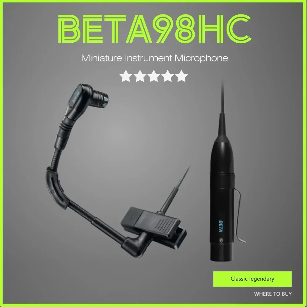 

Микрофон-барабан для музыкальных инструментов BETA98HC, мини-конденсаторный микрофон с 3 контактами для Sax и латуни