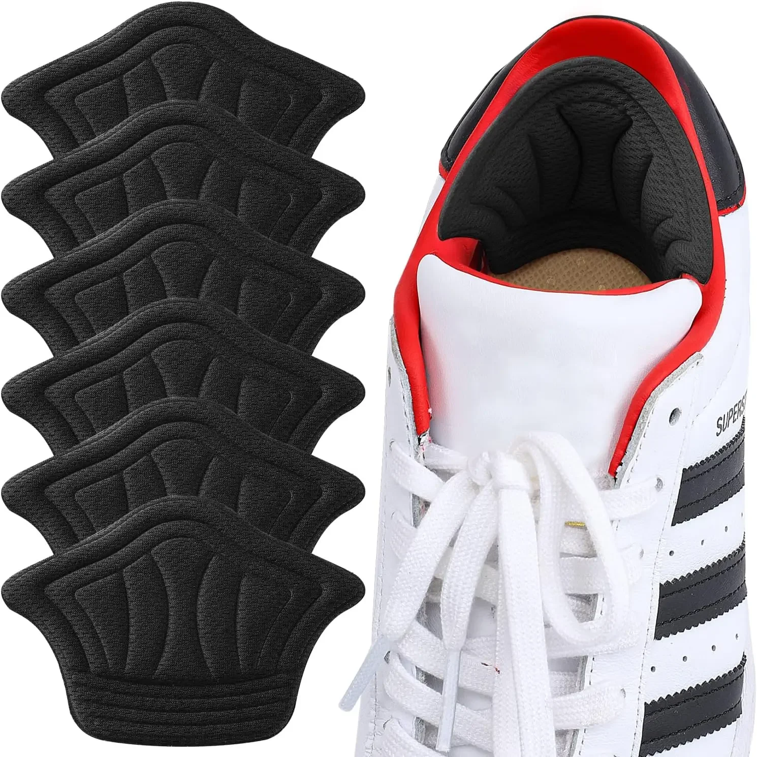 Description Picture 3 of item10pairs Insoles Patch Heel Pads for Sport Shoe Adjustable Size Feet Pad Pain Relief Cushion Insert Insole Heel Protector Sticker