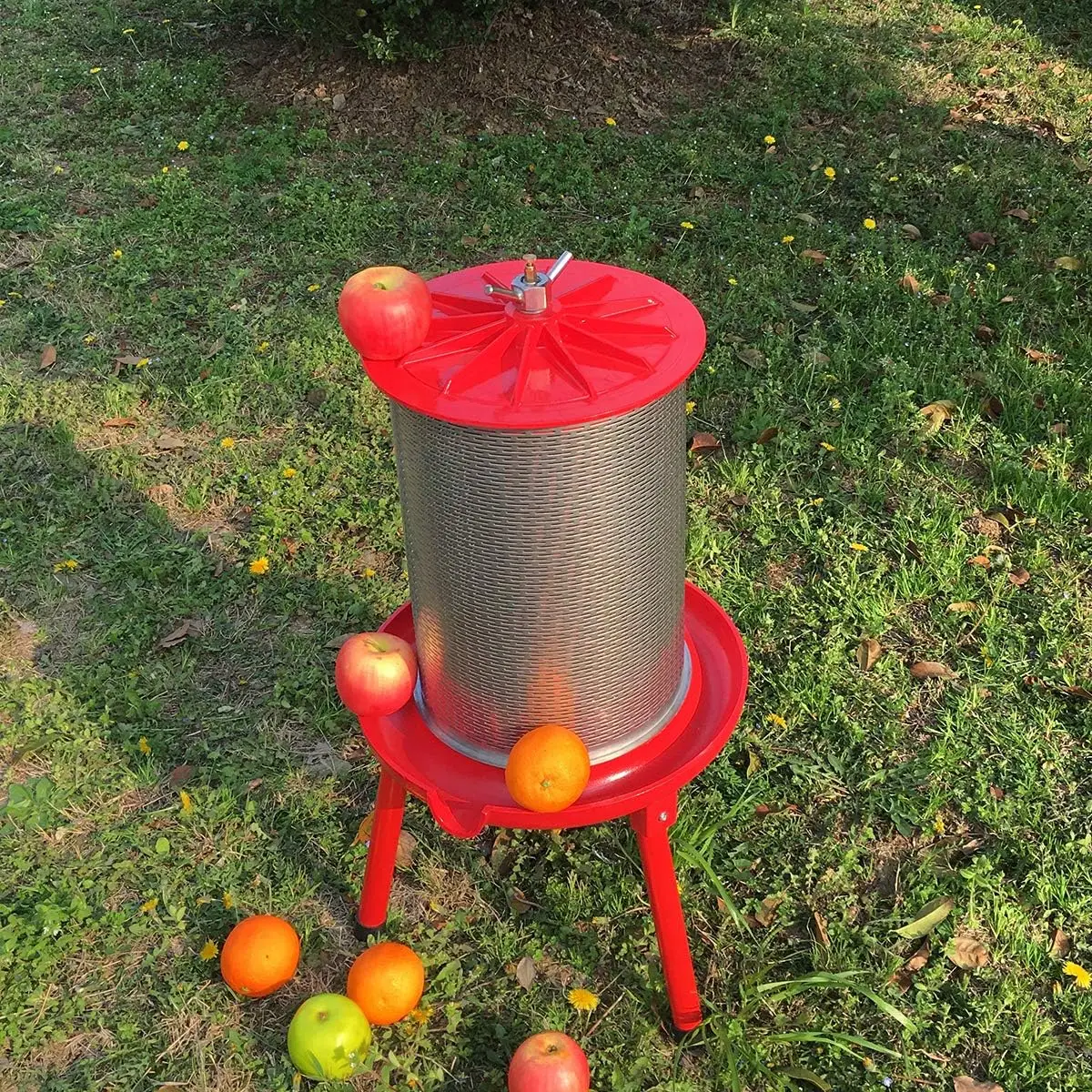 Electricity-Free/Water-powered Cider Wine Bladder Press, Natural Juice Making(10.7 Gallon 6