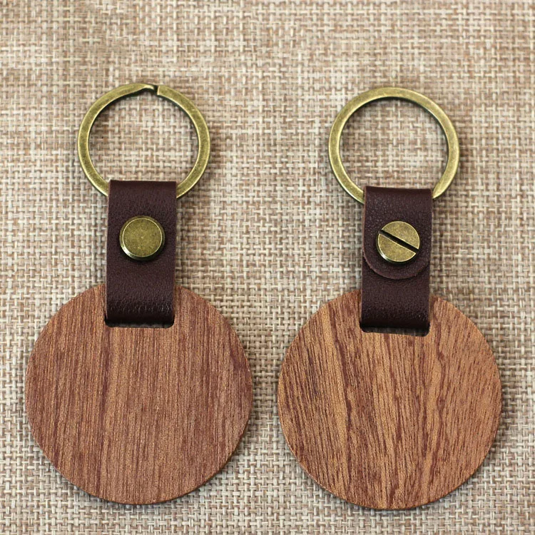 thumbnail image 2 of RHBLME 60 Pack Wood Keychain Blanks, Wooden Keychain 2 of 13