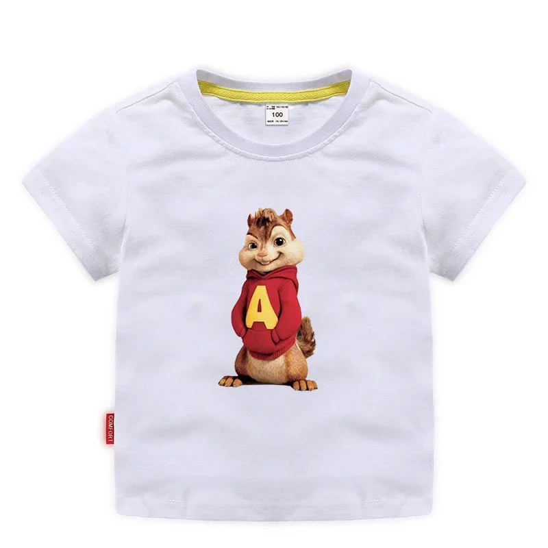 Potdemiel Summer Kids T Shirts Baby Boys Short Sleeve T-shirts Alvin and The Chipmunks Tee Children Clothes Costume Kids Shirts 3