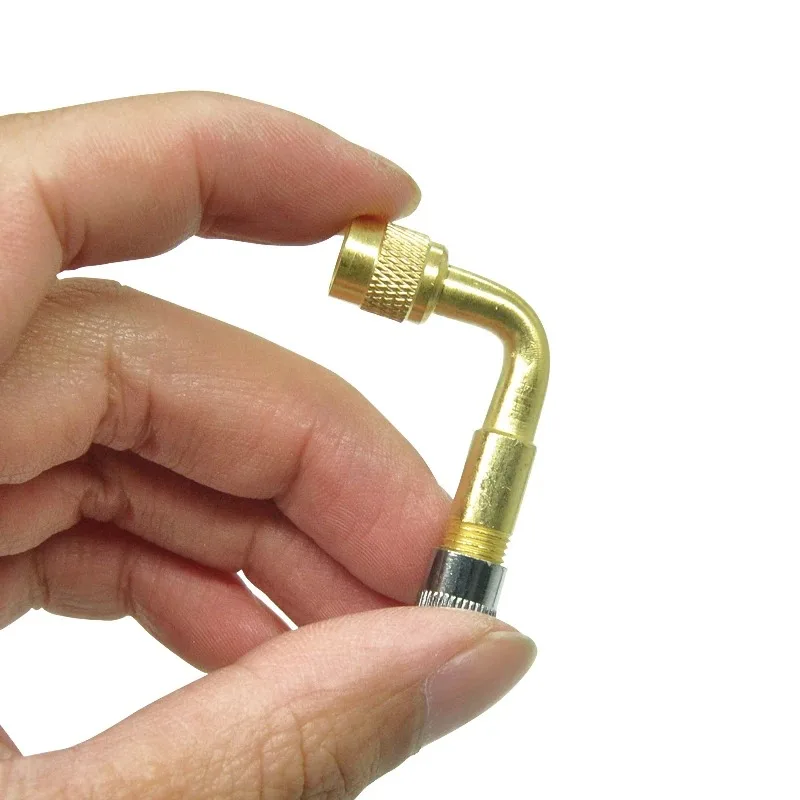 2 Pcs Motorcycle 45 90 135 Degree Angle Bent Valve Adaptor Tyre Tube Valve Extension Adapter for Truck Car Moto Bike
