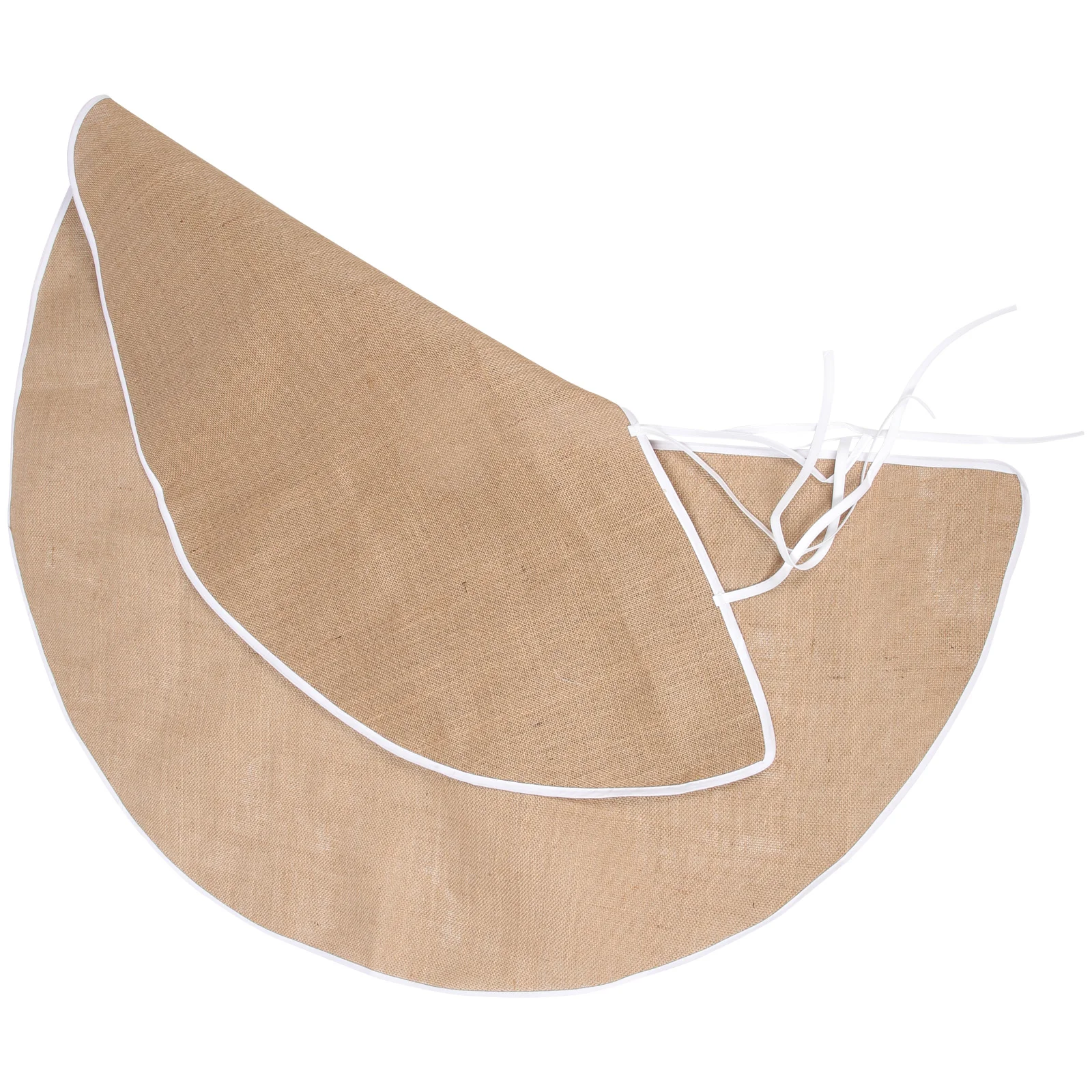 

Burlap Christmas Tree Skirt Linen Rustic Xmas Tree Base Cover Mat Collar Ring Tree Bottom Stand Holder Apron Carpet for DIY New