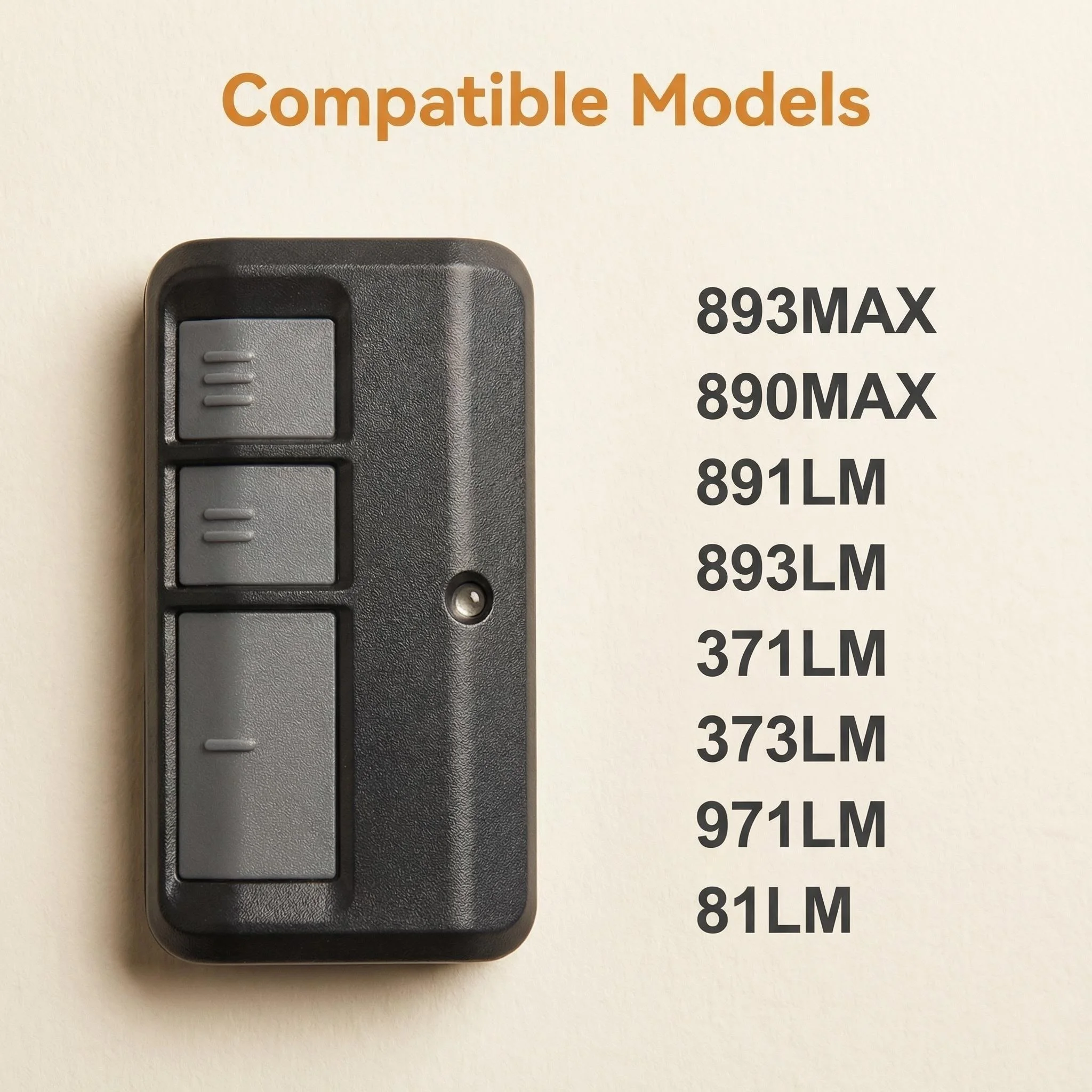 371LM 33LM 971LM 973LM 891LM 893LM 차고 문 리모컨 (리프트 게이트용) 893MAX 마스터 리모컨