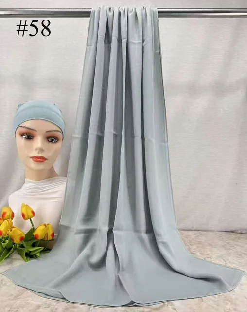 Mini Hijab Modal avec sous-bonnet – Ensemble Basique Extensible, Foulard Fin et Respirant, Protection Solaire, Voile 165*50cm