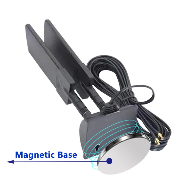 Dual Cable 5G 4G LTE 3G GSM Router Aerial 600~6000Mhz Omni WiFi CPE Pro External Wireless Antenna With TS9 SMA Male Magnetic