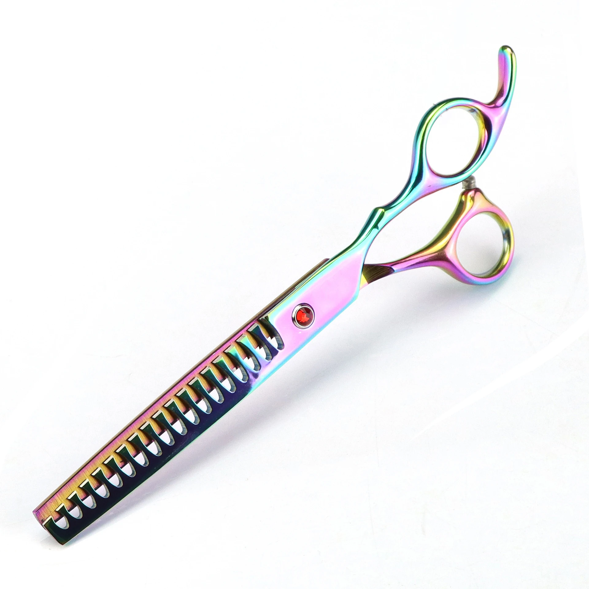 Dog Grooming Scissors Professional 7" Japan 440C Thinning Shears Dog Chunker Scissors Fishbone Teeth Puppy Shears