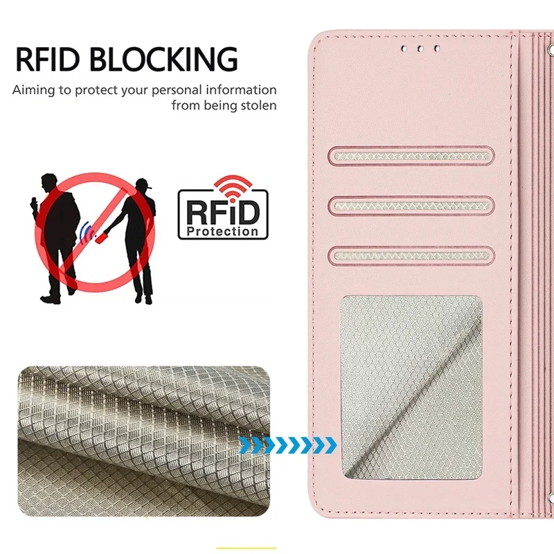 Luxury Leather Wallet Anti-Theft Flip Phone Cover Coque