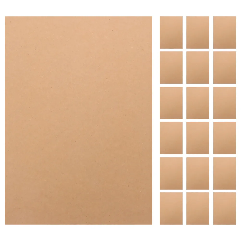 50Pcs 갈색 카드지 종이 DIY 스크랩북 공예용 두꺼운 크래프트 시트 초대장 인쇄 용지 판지 인쇄 용지