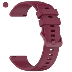 Versatile Silicone Watch Band - 20mm/22mm Adjustable Strap - 1PCS 22mm (A - Wine Red)