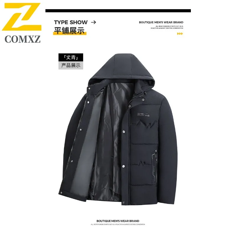 EIAO Men's Winter Padded Work Jacket for Senior Thermal Hooded Coat with Seam-Sealed Technology for Extreme Cold Protection 2025