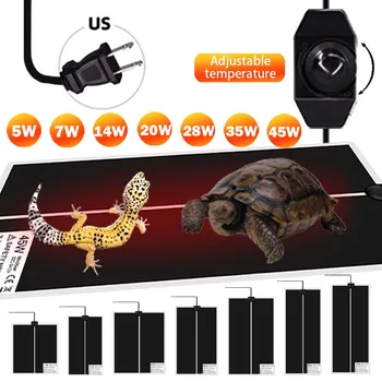 110V 5W-45W US Plug Terrarium Reptiles Heat Mat Adjustable Temperature Controller Heating Warm Pads for Pet Supplies Accessories 1