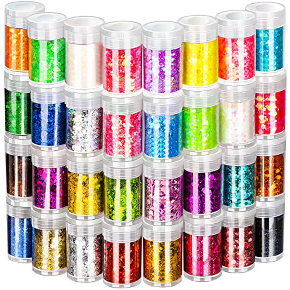 

Fine Glitter Powder ,10g Assorted Color Arts And Craft Glitter, Eyeshadow Makeups Nail Art Pigment Glitter,s