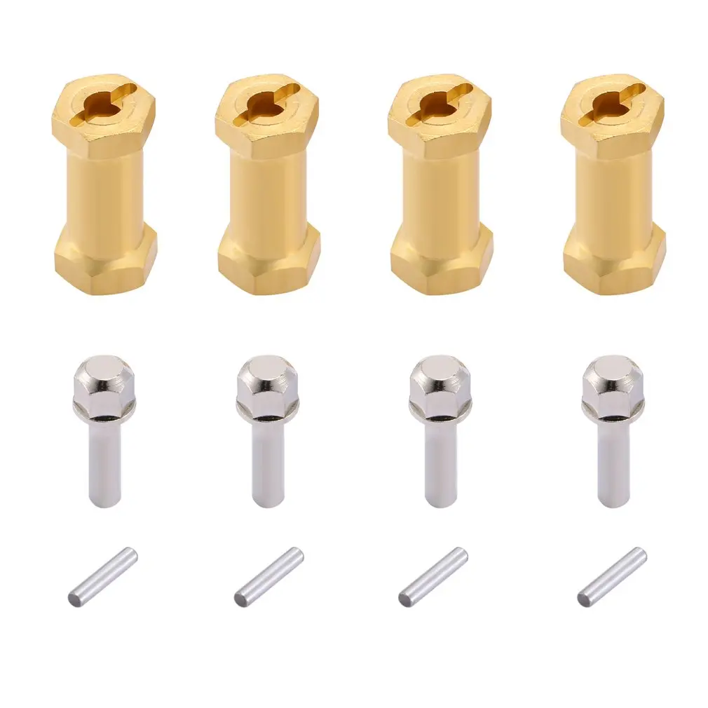 

4 шт. тяжелые латунные шестигранные колеса 12/15/17/20/25 мм Расширенный адаптер для осевого 1/10 радиоуправляемого гусеничного автомобиля SCX10 обновленные детали для самостоятельной сборки