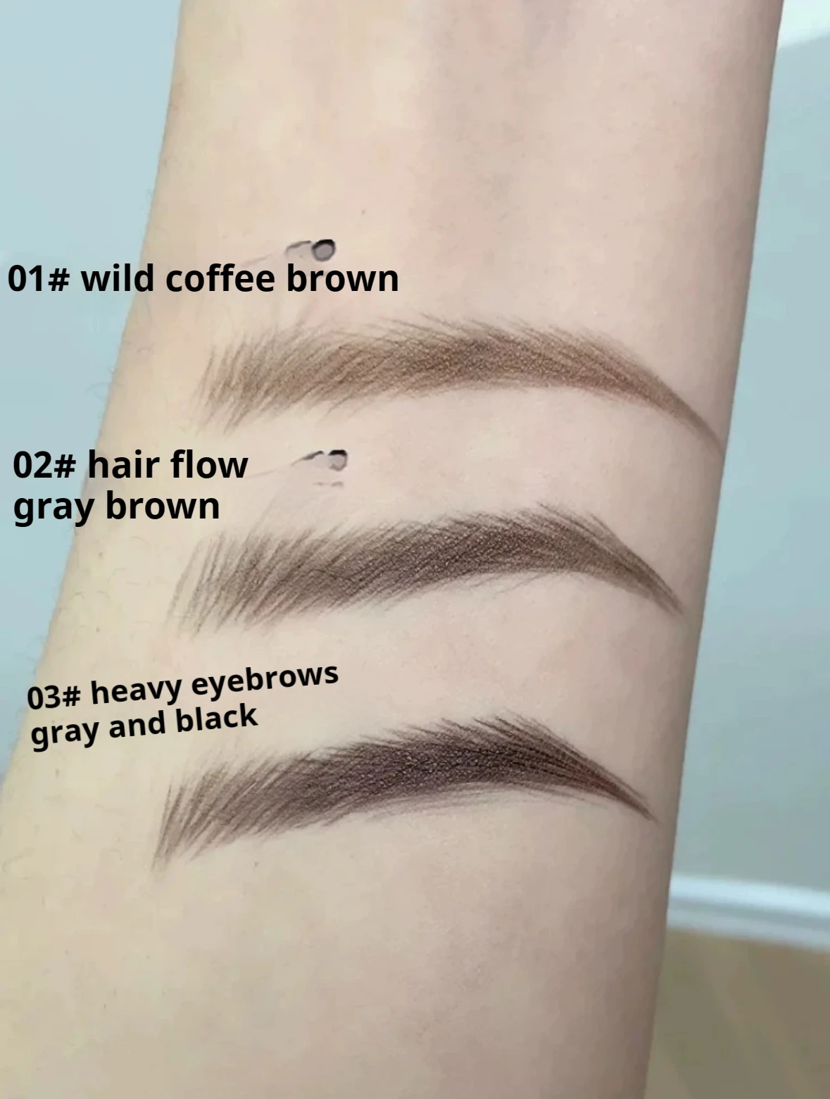 FLORTTE Liquid  Eyebrow Pen Strange Beauty Series Water Eyebrow Pencil Split Durable Waterproof Longlasting Eyeliner 6