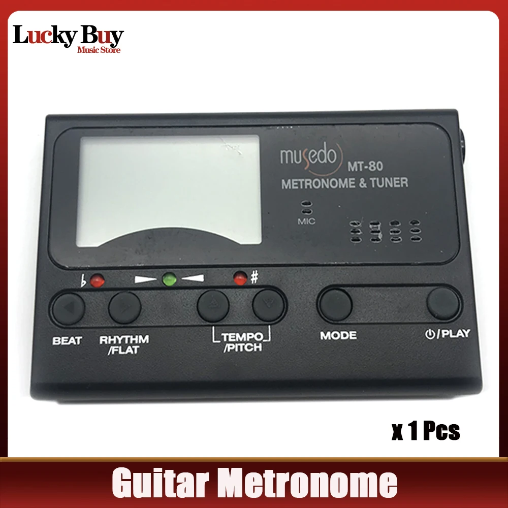 Guitar Tuner Musedo MT-80 Professional Precision LCD Guitar Metronome Tone Generator for Chromatic Gutiar Ukulele Bass Violin