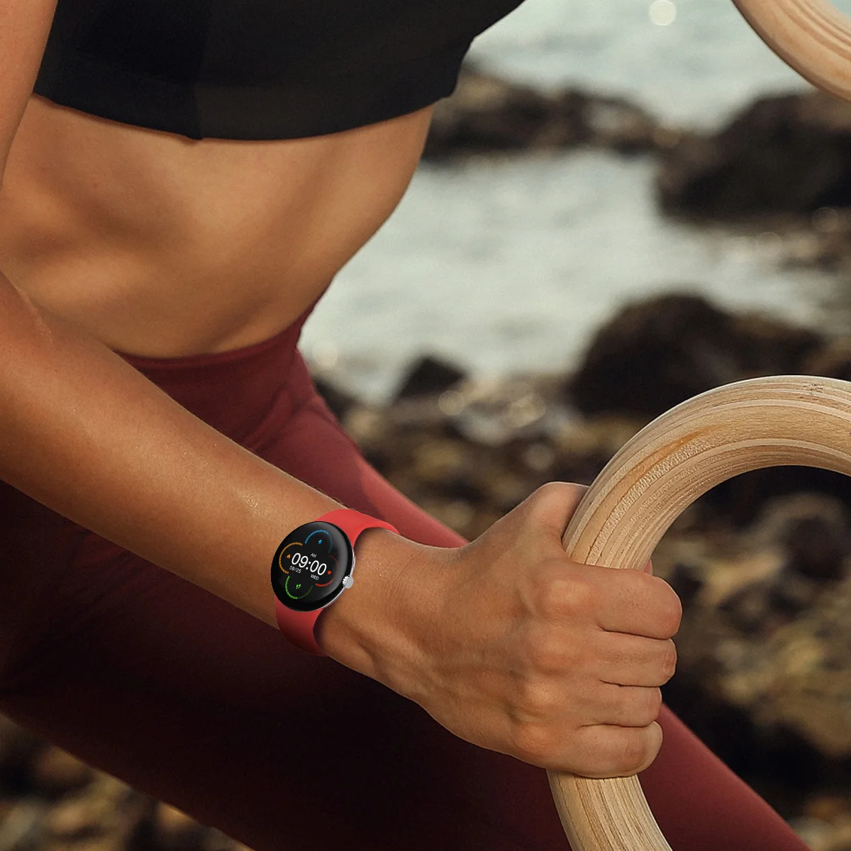 حزام سيليكون لجوجل بكسل ساعة 3 ، استبدال سوار الري...