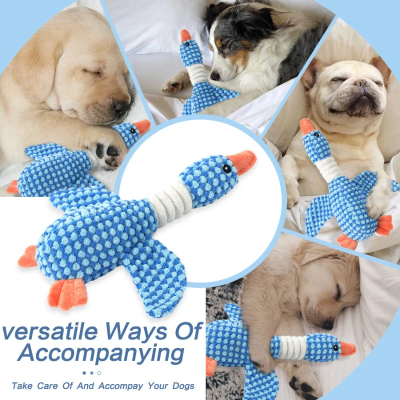 Plush Goose Dog Toy - Chew  Squeak Toy for Small to Large Dogs and Cats