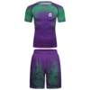 Cody Wholesale Top Sell Mma Rash Guard Custom Stylish Men's purple Compression Sportswear Bjj Rash Guard Running Sportsuits 3