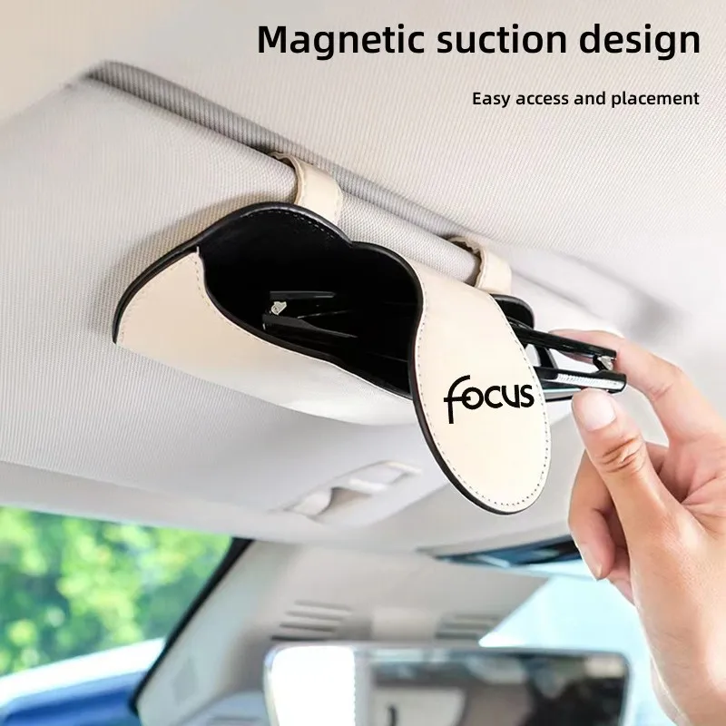 Car Sun Visor Sunglasses Case Multifunctional Car Eyeglass Clip For Ford Mondeo MK4 MK Fiesta