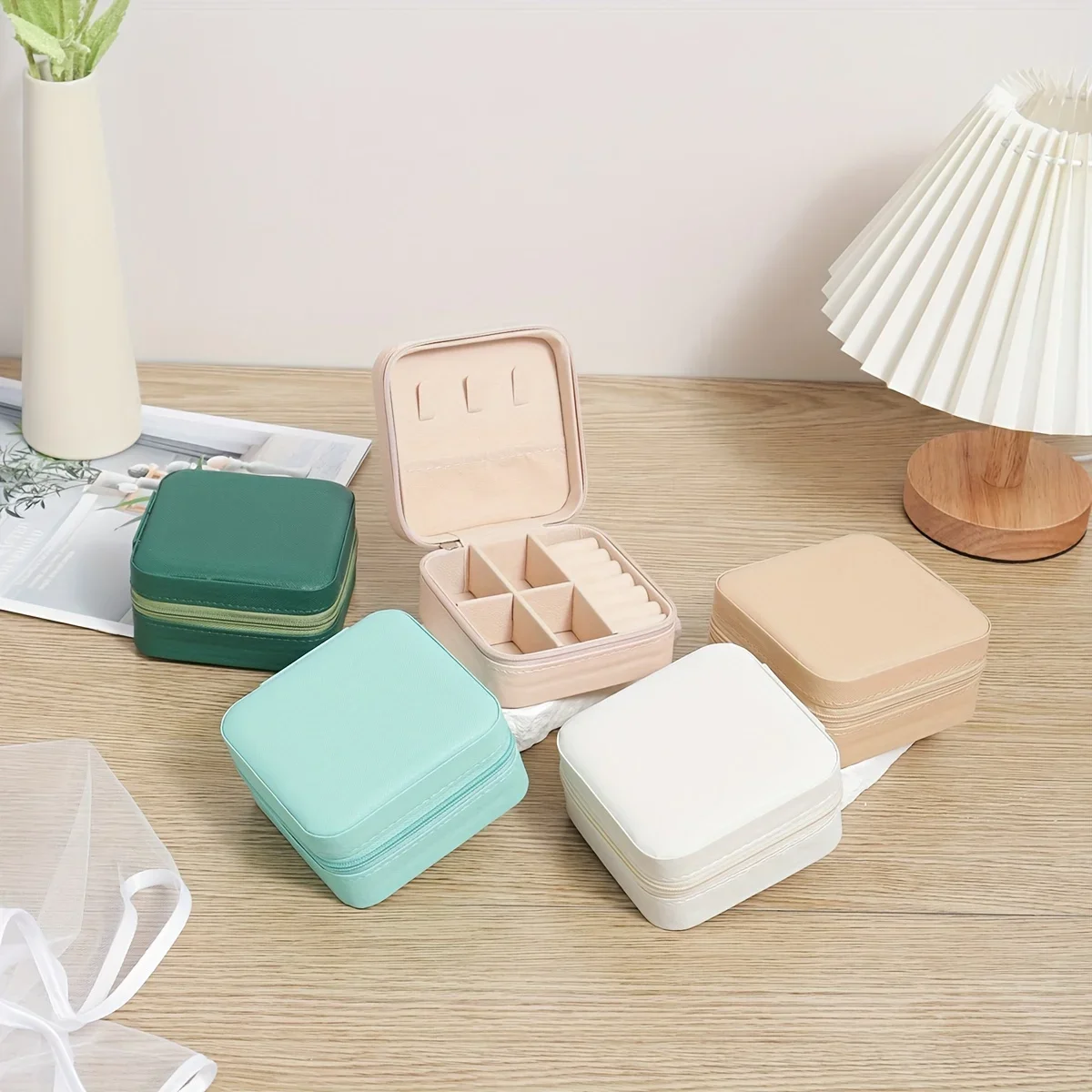 Mini Portable Jewelry Box Storage for Travel