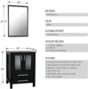 Double Vanity(2 * 24 Vanity 2* Porcelain Vessel Sink Combo(Square) 1 * 12" Side Cabinets) Double Bathroom Vanity Top 6