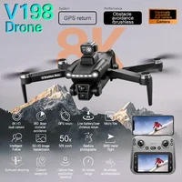 For Xiaomi V198GPS Drone ESC 8K Profesional  Brushless Laser obstacle avoidance Aerial Optical Foldable Quadcopter Mini Dron New 1