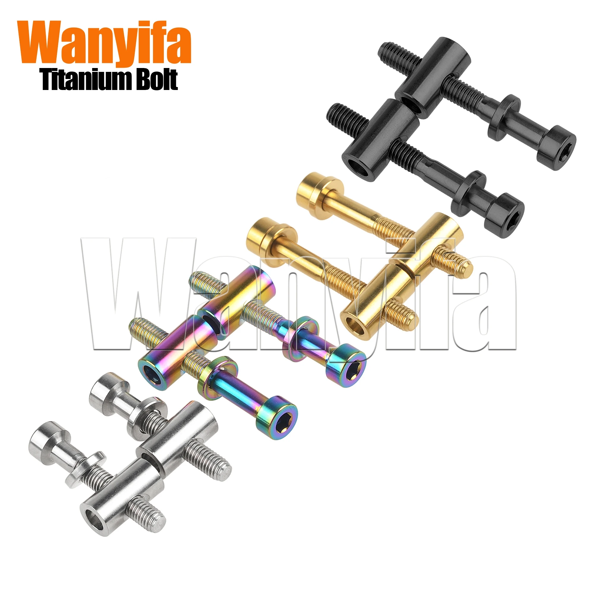 Wanyifa 티타늄 볼트 M5x30/40mm 자전거 시트 포스트 고정 볼트 MTB 도로 자전거 시트 포스트 안장 고정 나사 2Pcs