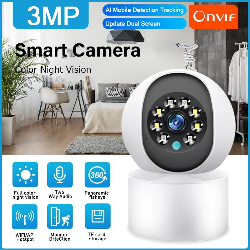 

3MP 5MP PTZ Wireless Outdoor Waterproof Wifi Surveillance Cameras Night Full Color Security Protection 4K CCTV Camera Smart Home