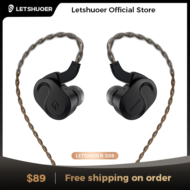 Letshuoer S08 Fourth Generation in Ear Monitor, Dual-coil 13mm