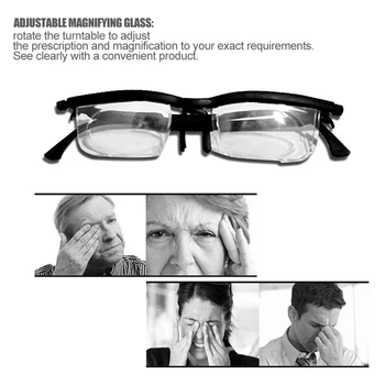 Focus Adjustable Glasses Multifunction Flexible Diopter Control Eyeglasses Zoom Eyeglasses for Reading Driving