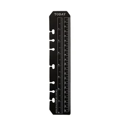 High-Quality Frosted Ruler for Loose Leaf Notebooks and Planners (Black)
