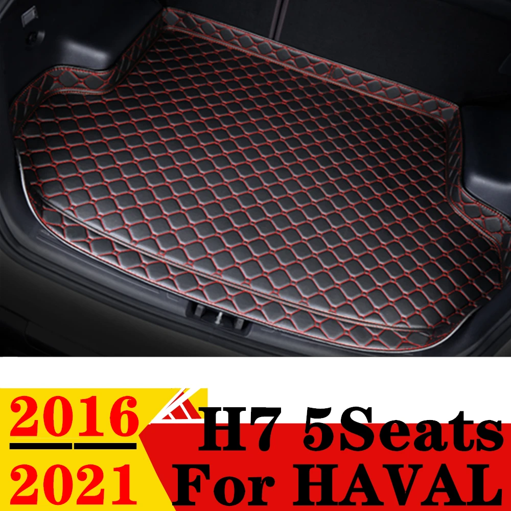 

Автомобильный коврик для багажника Great Wall Haval H7 5 мест 2021 20 2019 2018 2017 2016 Высокий Боковой задний поднос багажника коврик для багажа ковер