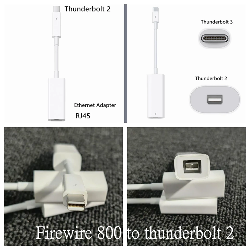 Firewire 800 to thunderbolt 2 Adapter Thunderbolt 3 To RJ45 Fire