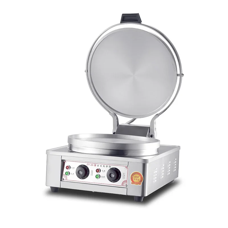 220v 3KW Pancake Machine Double heating Electric Frying Machine For Dumpling Fryer automatic constant temperature