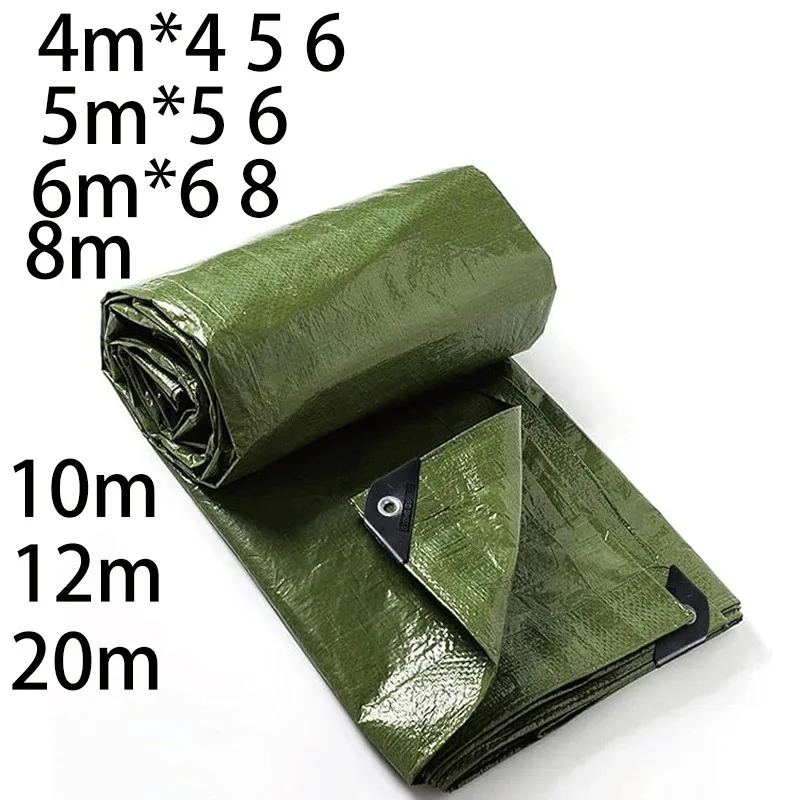 Waterproof Large Tarpaulin Custom 3*3 4 5 6 8 10 4m&times;4 5 6 8 10 20m Tarp Awning Rain Cover Outdoor Garden Backyard Camping Canopy
