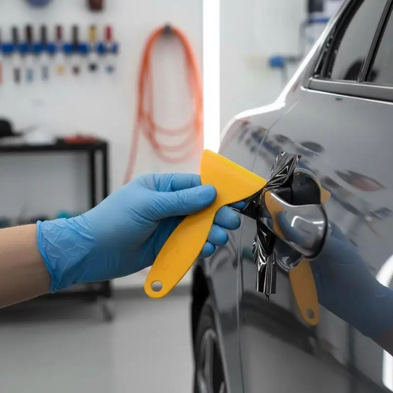 자동차 윈도우 틴팅 도구 윈도우 필름 삼각 스퀴지 헤드라이트 필름 랩 빠른 청소 및 시공 도구 (디테일링 샵용)