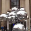 Hot Sales Silver PVC Inflatable Reflective Gazing Ball /Inflatable Christmas Mirror Sphere/Inflatable Mirror Balls Customization 2