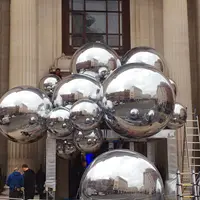 Hot Sales Silver PVC Inflatable Reflective Gazing Ball /Inflatable Christmas Mirror Sphere/Inflatable Mirror Balls Customization 2