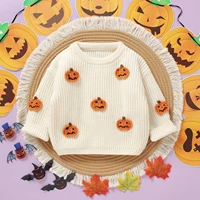 MISOWMNJOY Newborn Baby Girls Boys Winter Sweater Halloween Long Sleeve Crew Neck Pumpkin Warm Pullover Tops Kids Jumper Clothes 1