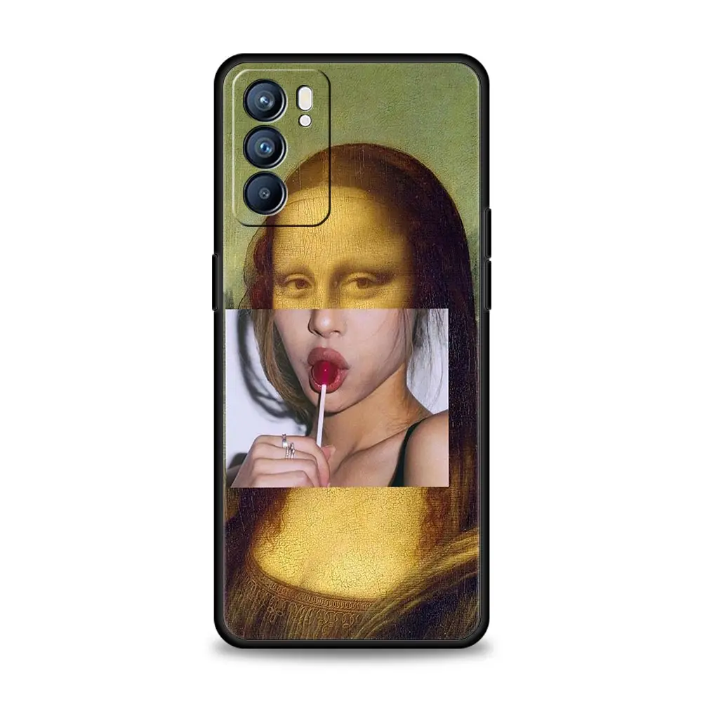 Artistic David and Mona Lisa Phone Case - Elegant Design Cover