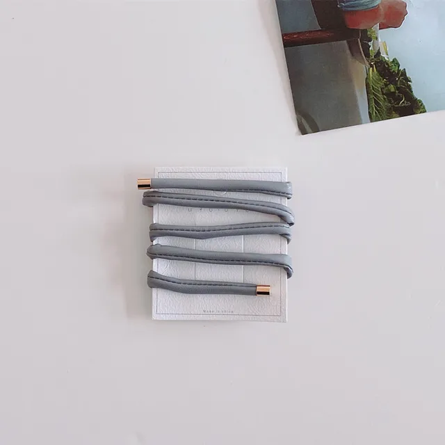 New Women Long Leather Ponytail Hold Hair Tie ободок для волос Headband Hair bands For Girls Hair Accessories gumki do wlosow Style 1