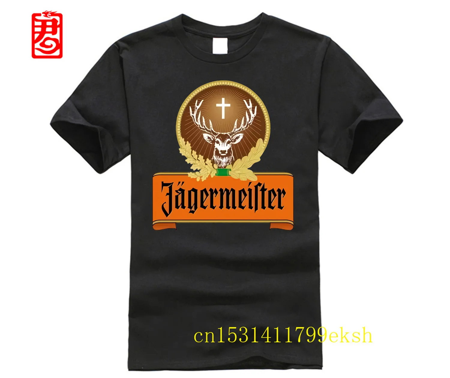 

Oversized t-shirt Men t shirt New Tees Jagermeister Logo Germany Liquor Popular Cocktails Jager Classic Tops Clothing