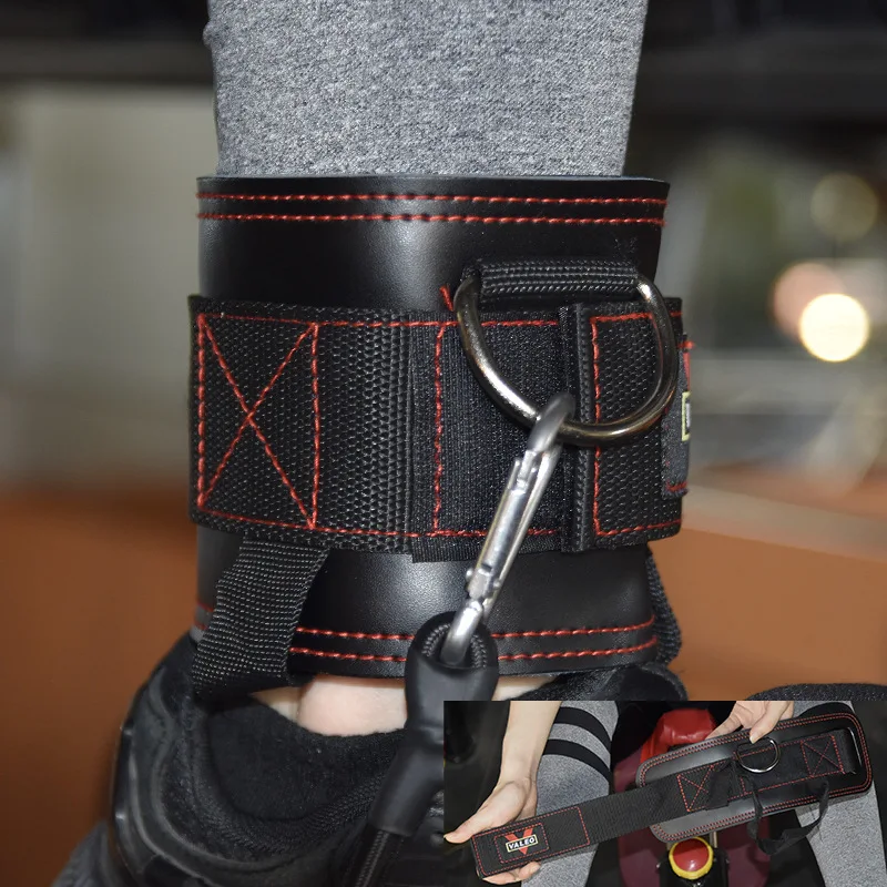 Ankle Straps Fitness Ankle Straps 1Pcs Cowhide Adjustable D-Ring Foot Support Cuffs Gym Leg Strength Workouts Pulley Buckle Sports Feet Guard