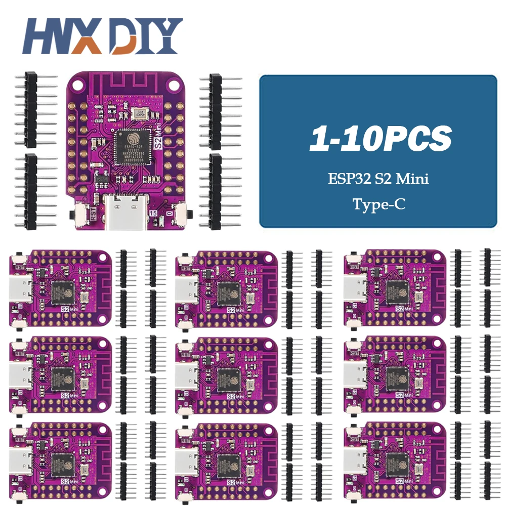Фото 1-10 шт. ESP32 S2 Mini V1.0.0 WIFI IOT плата на основе ESP32-S2FN4R2 4 МБ флэш 2 Мб PSRAM MicroPython Arduino совместима №1