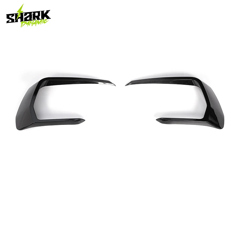 2Pcs/Set A Style Front Splitter Lip WITHOUT rador hole For VW T6.1 Transporter-Gloss Black