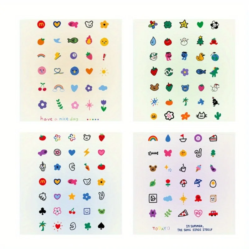 4 Sheets Finger Tattoo Sticker Temporary Tattoo Waterproof and Long-lasting Baby Art 2