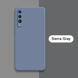 Luxury Square Liquid Cute Phone Case - Soft Silicone Edge Protective Back Cover for Huawei P20 (Sierra Gray)
